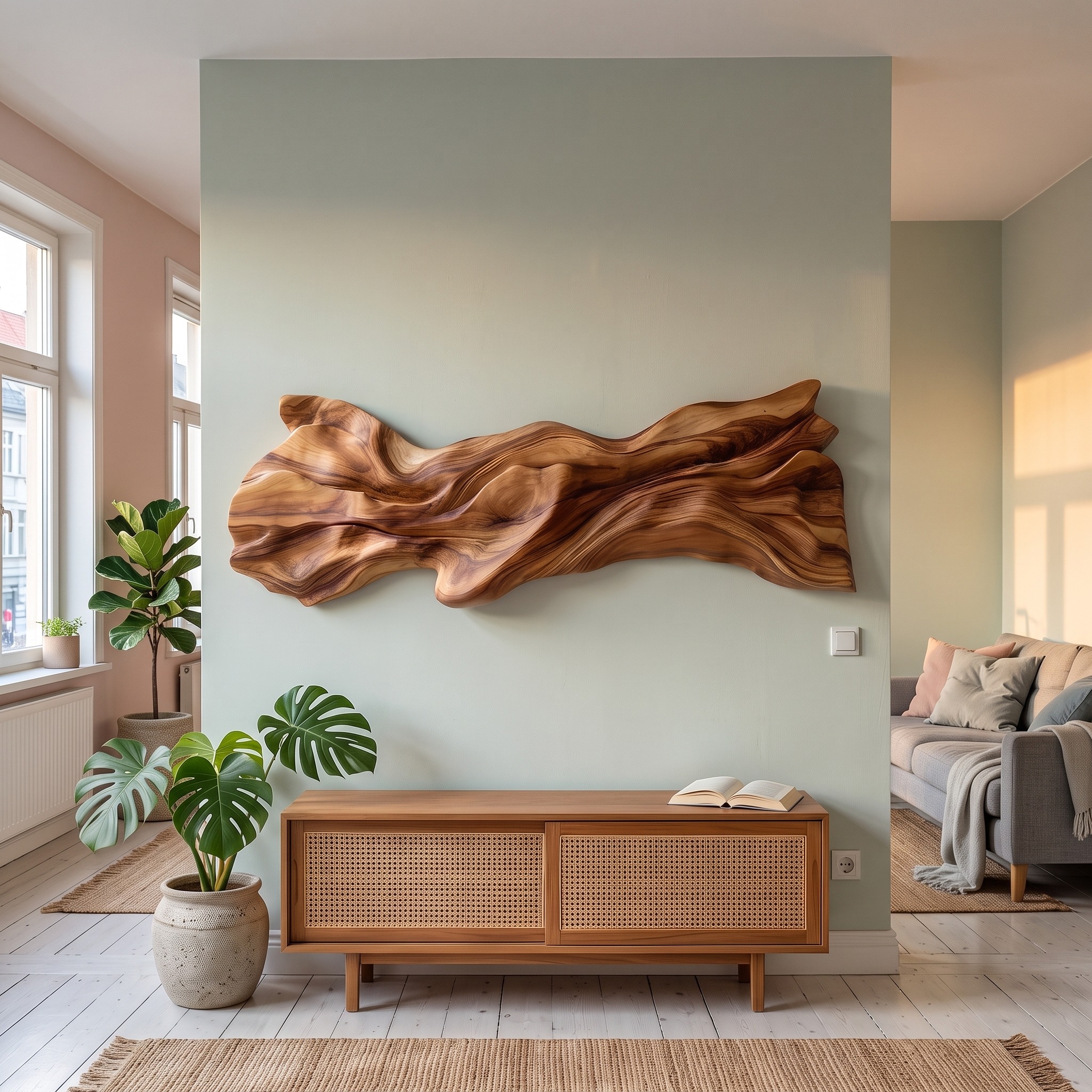 Rustic Live Edge Wood Wall Art for Bedroom