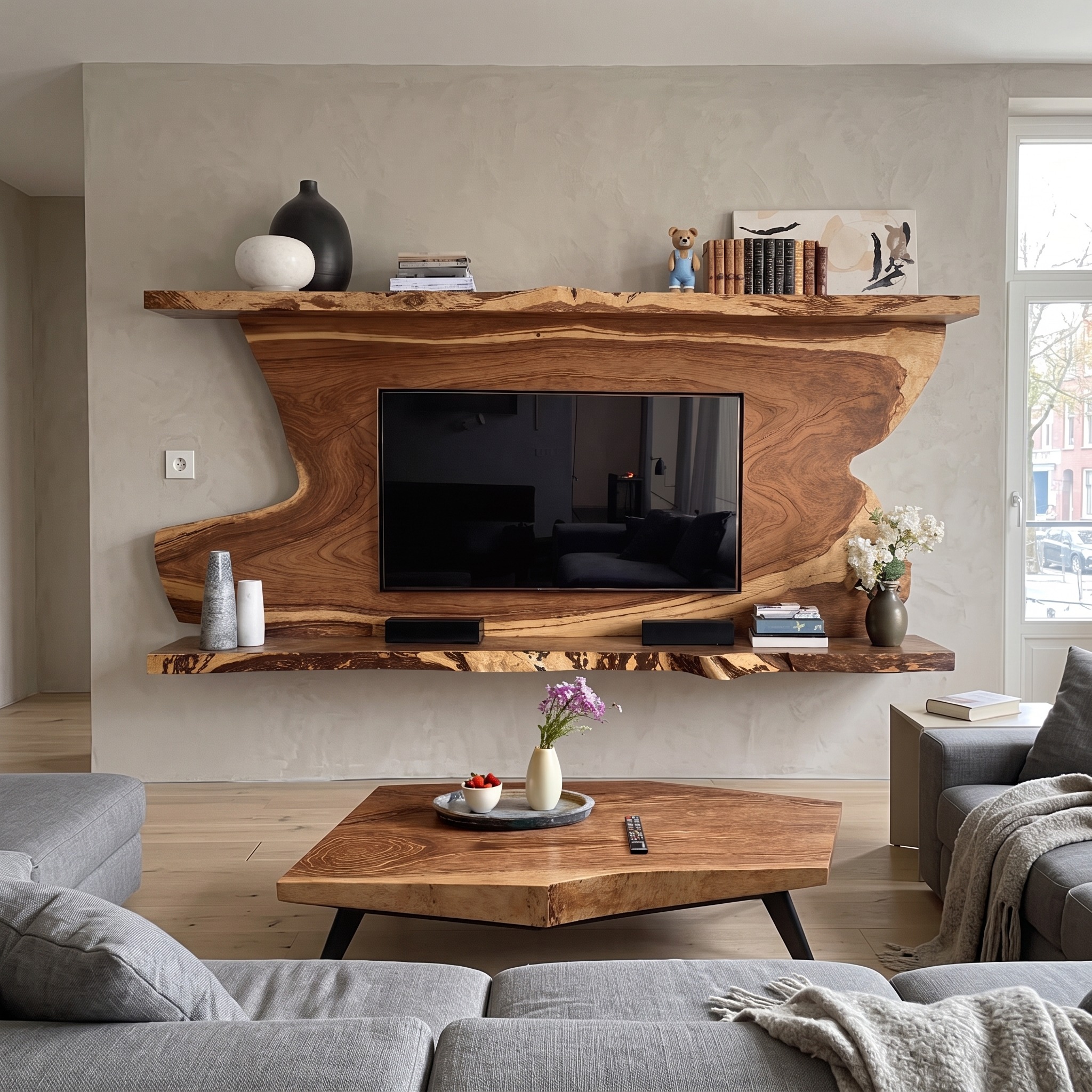 Rustic Living Room Media Console and Tv Stand for Entertainment Spaces