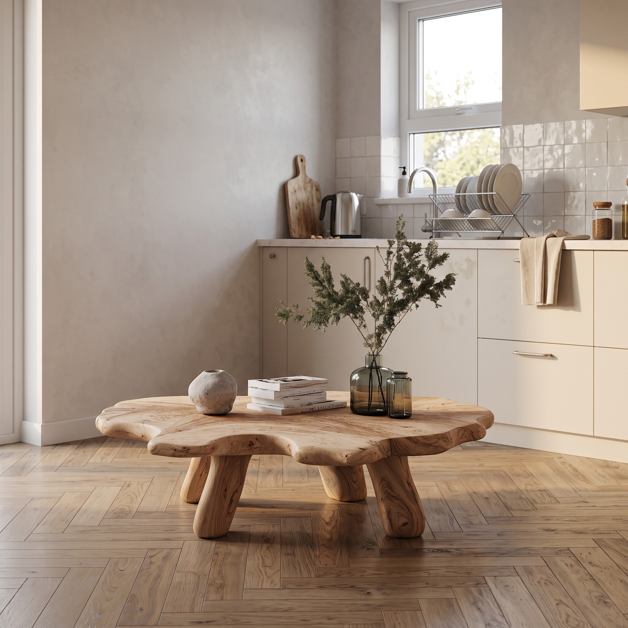 Rustic Low Table for Cozy Living Room