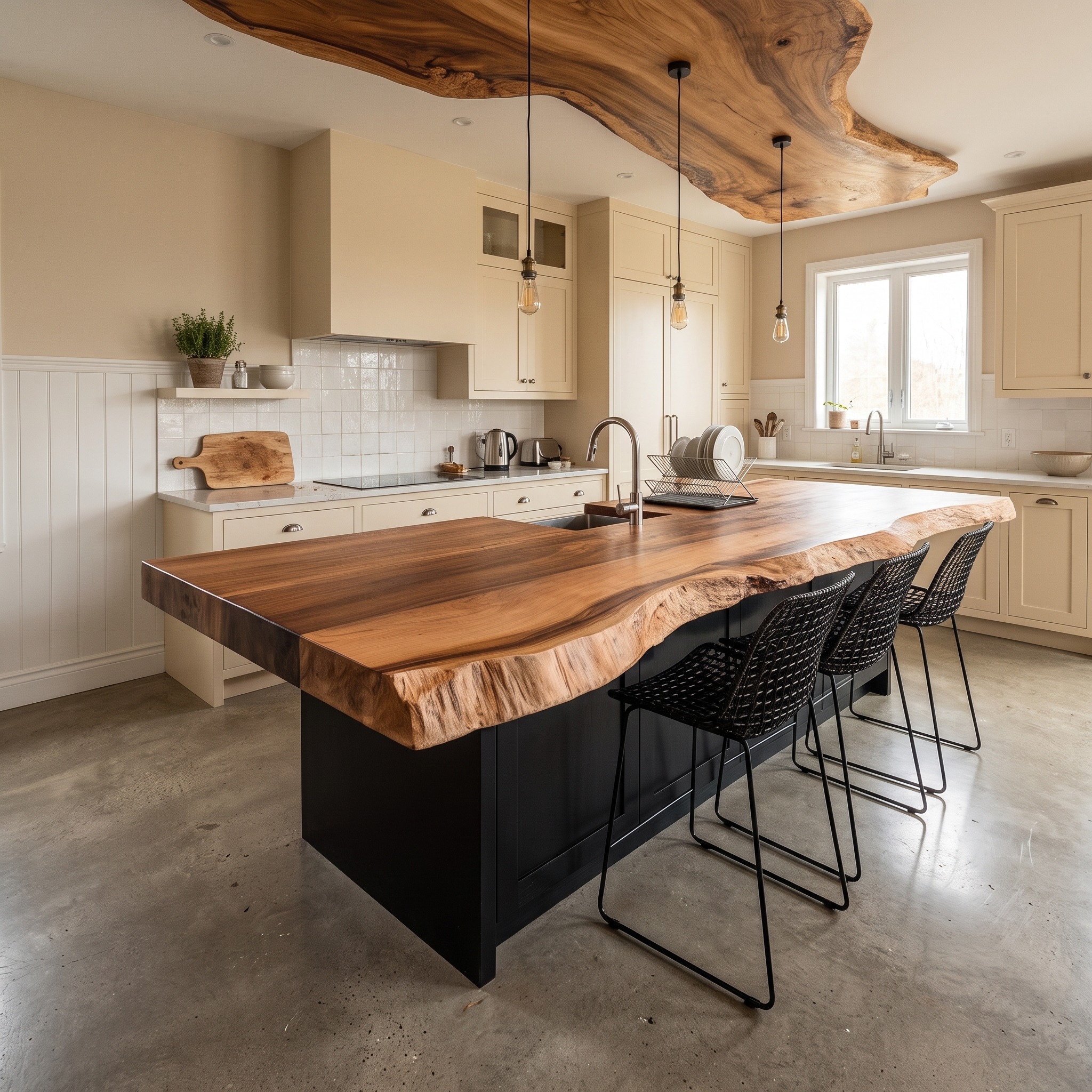 Rustic Luxury Timber Kitchen Island Kitchen or Dining Room