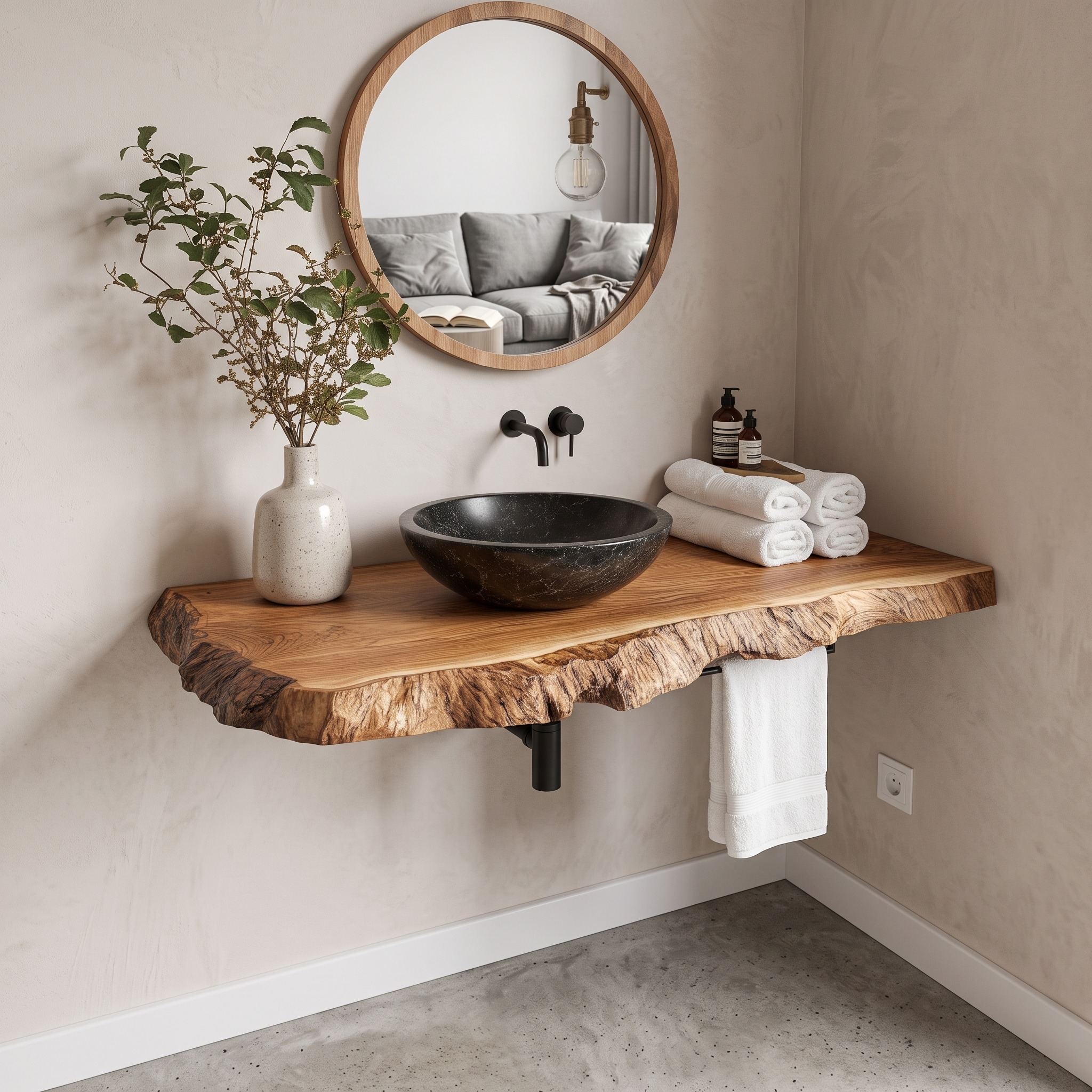 Rustic Minimalist Washstand Bathroom Vanity