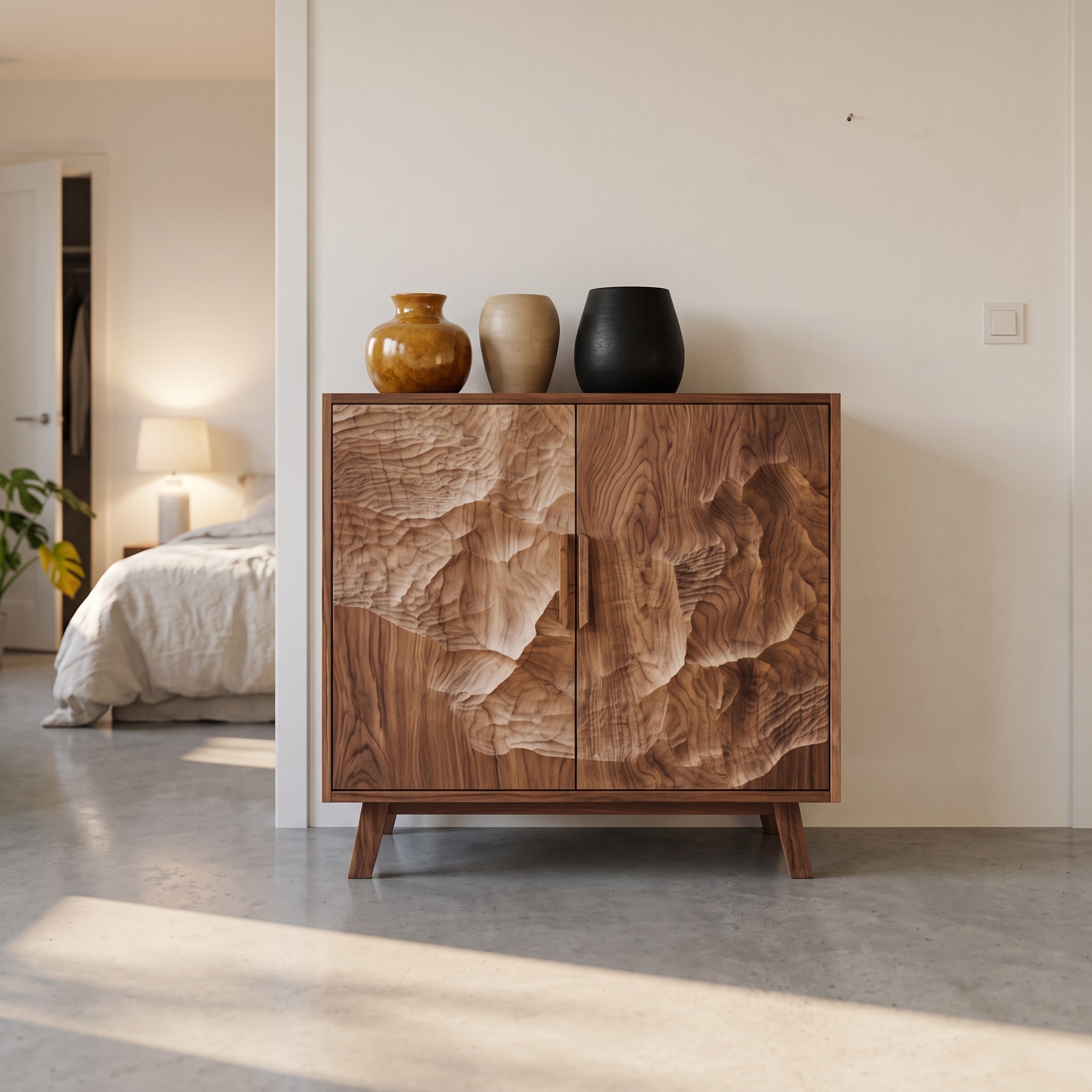 Rustic Modern Sideboard Living Room and Reading Corner