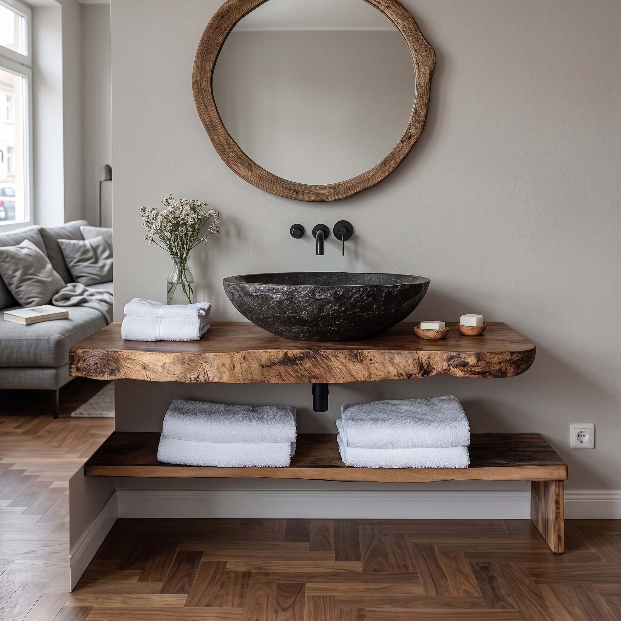 Rustic Modern Vanity Bathroom