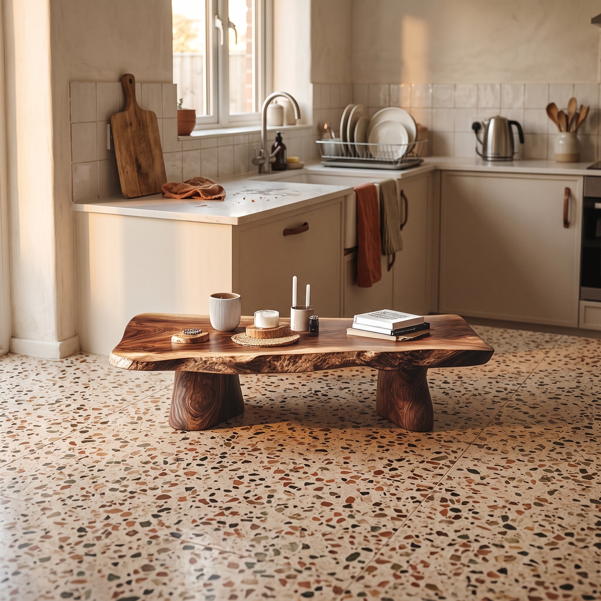 Rustic Natural Form Coffee Table Living Room