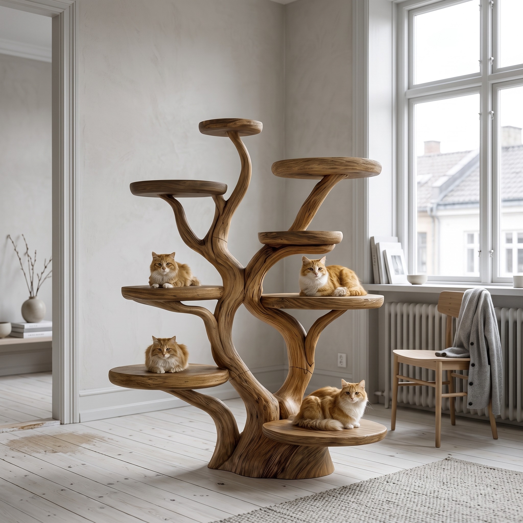 Rustic Organic Cat Tree Sculptural Pet Furniture