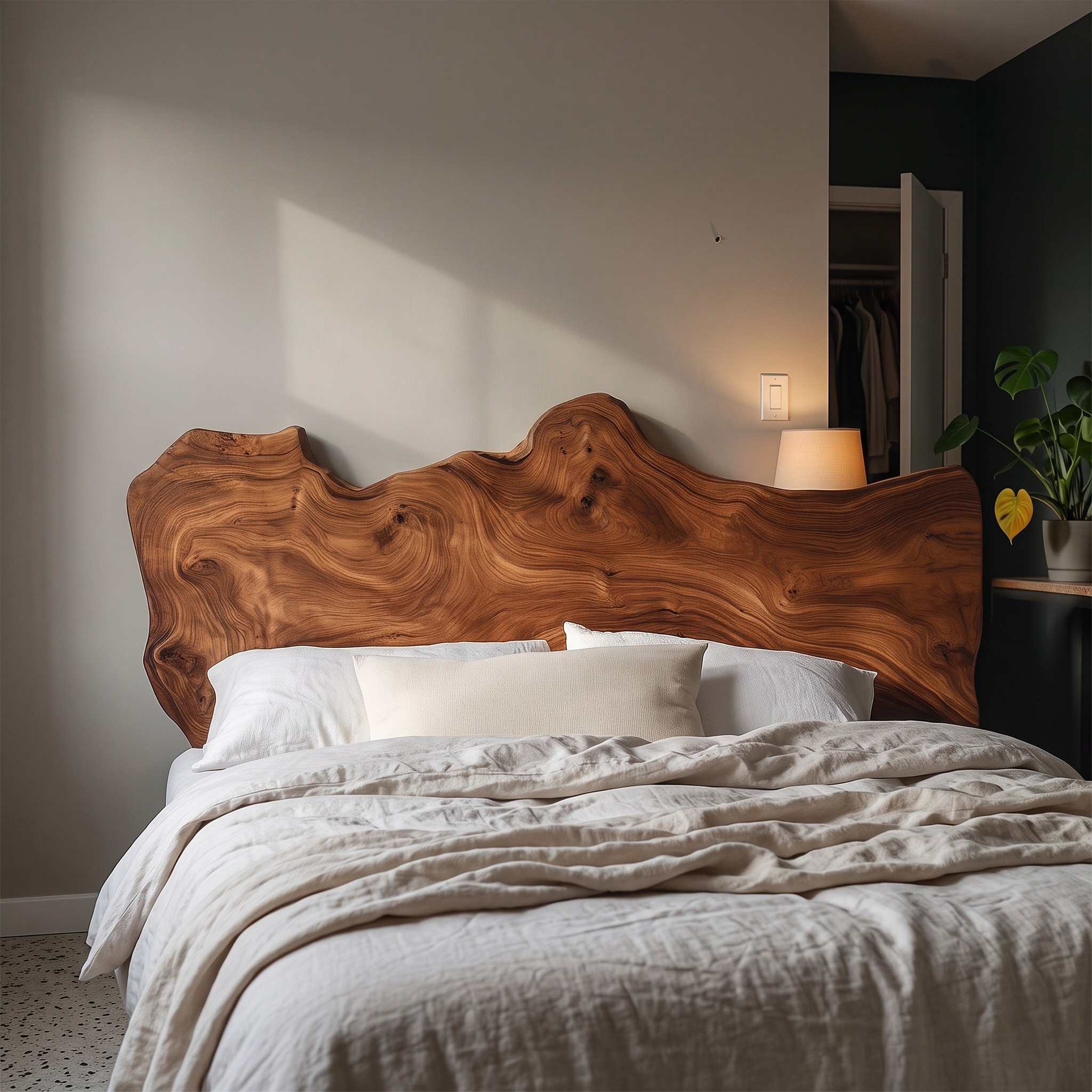 Rustic Organic Form Headboard for Bedroom or Resting Area