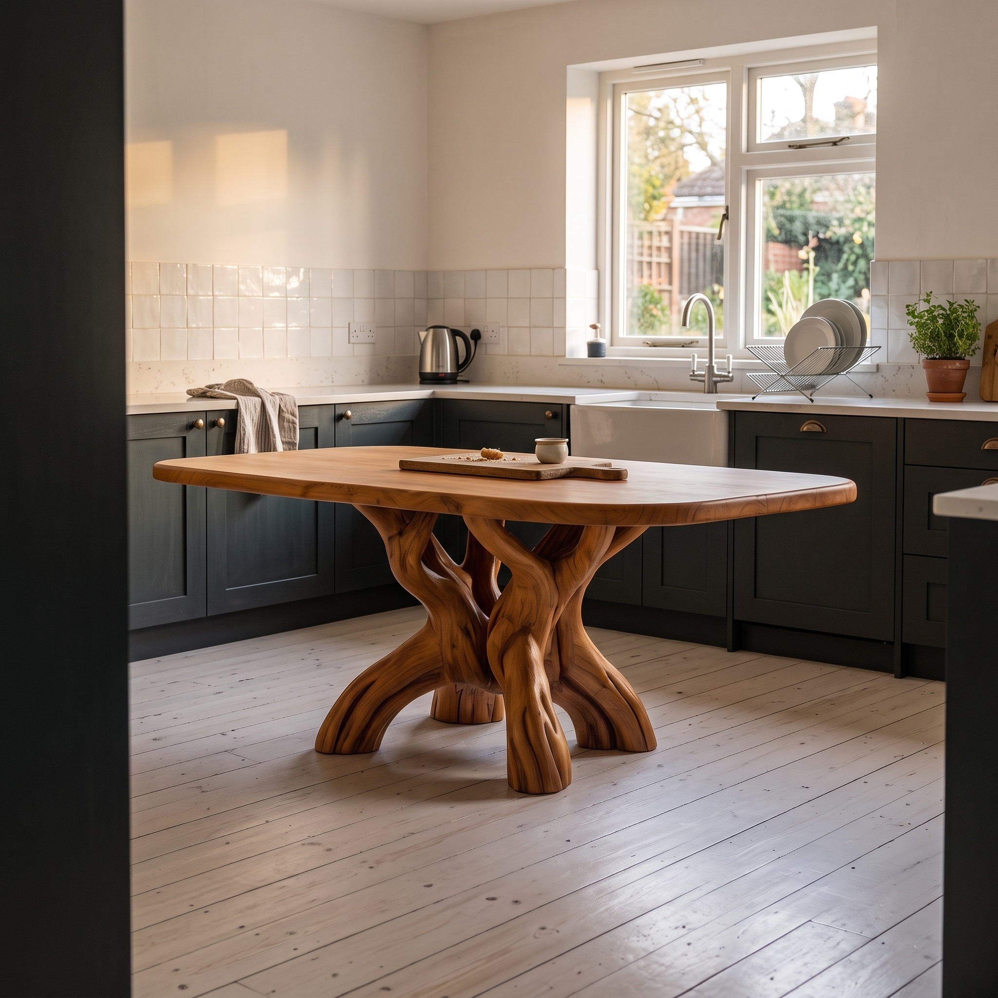 Rustic Organic Handmade Dining Table Dining Room or Kitchen
