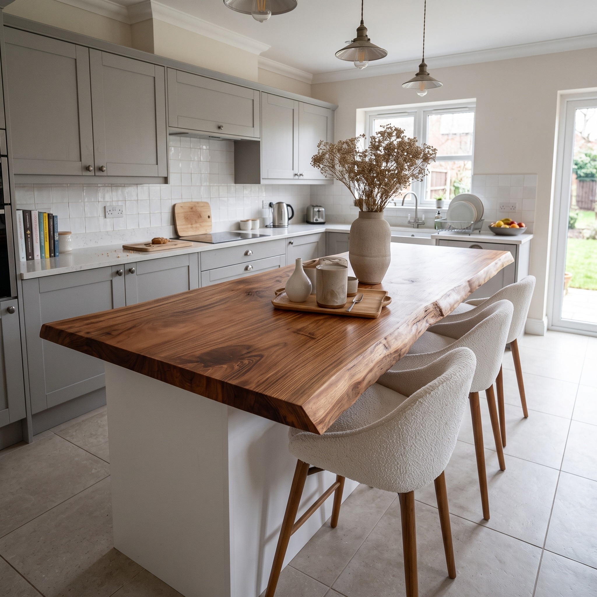 Rustic Scandinavian Kitchen Island Kitchen or Dining Space