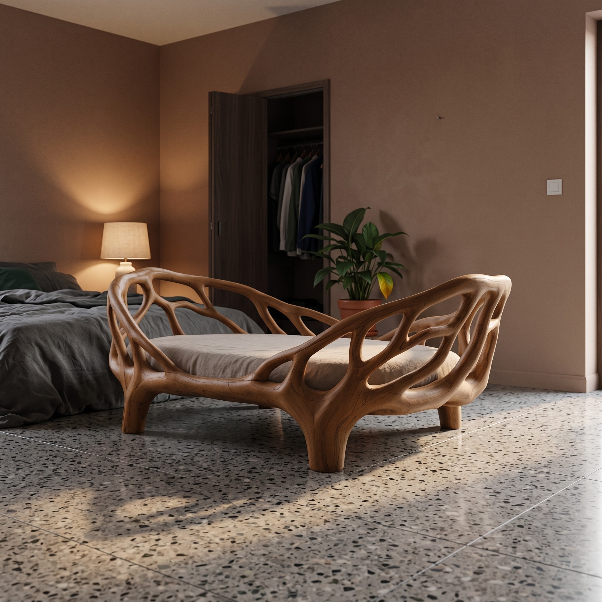 Rustic Sculptural Daybed Organic Bedroom