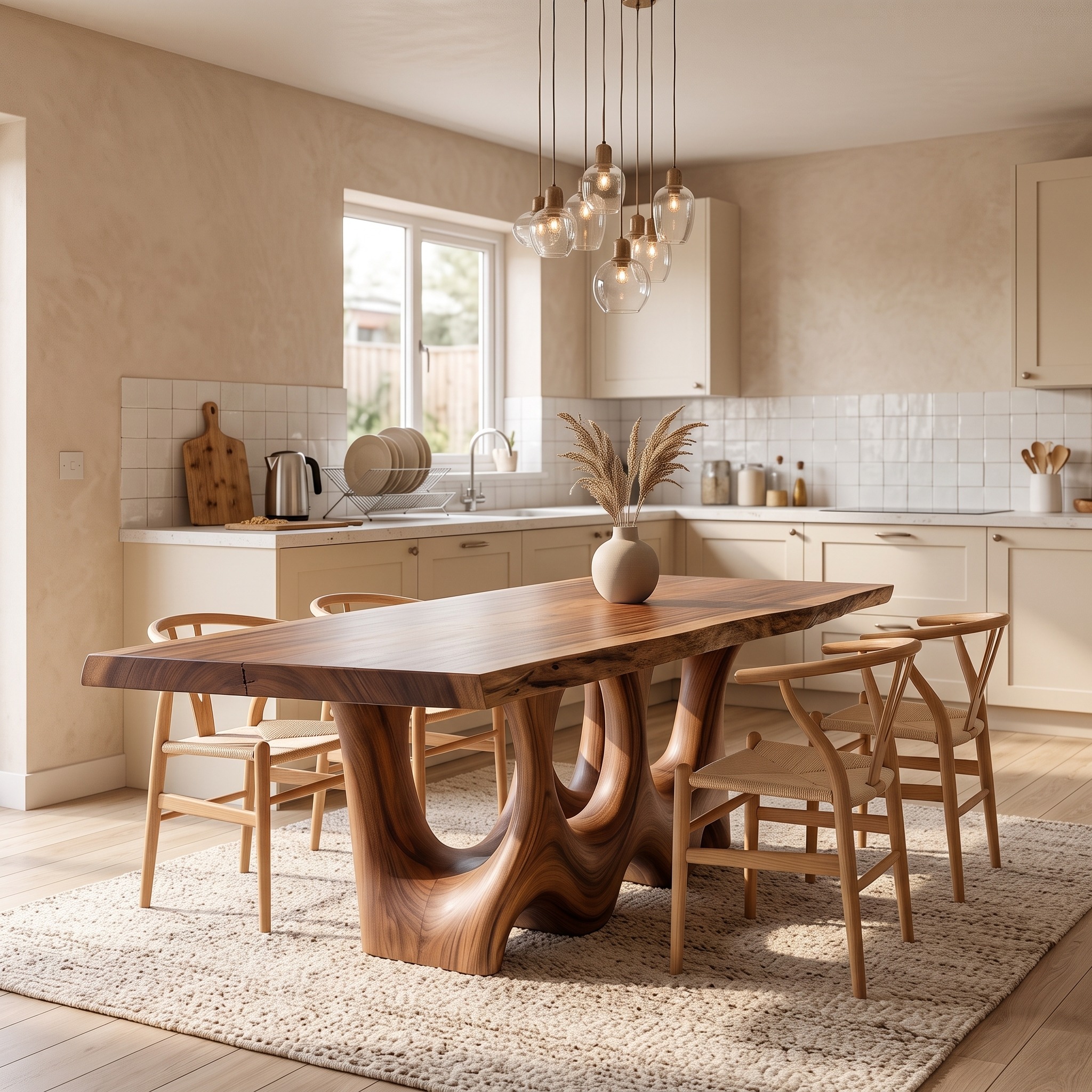Rustic Sculptural Dining Table for Dining Room