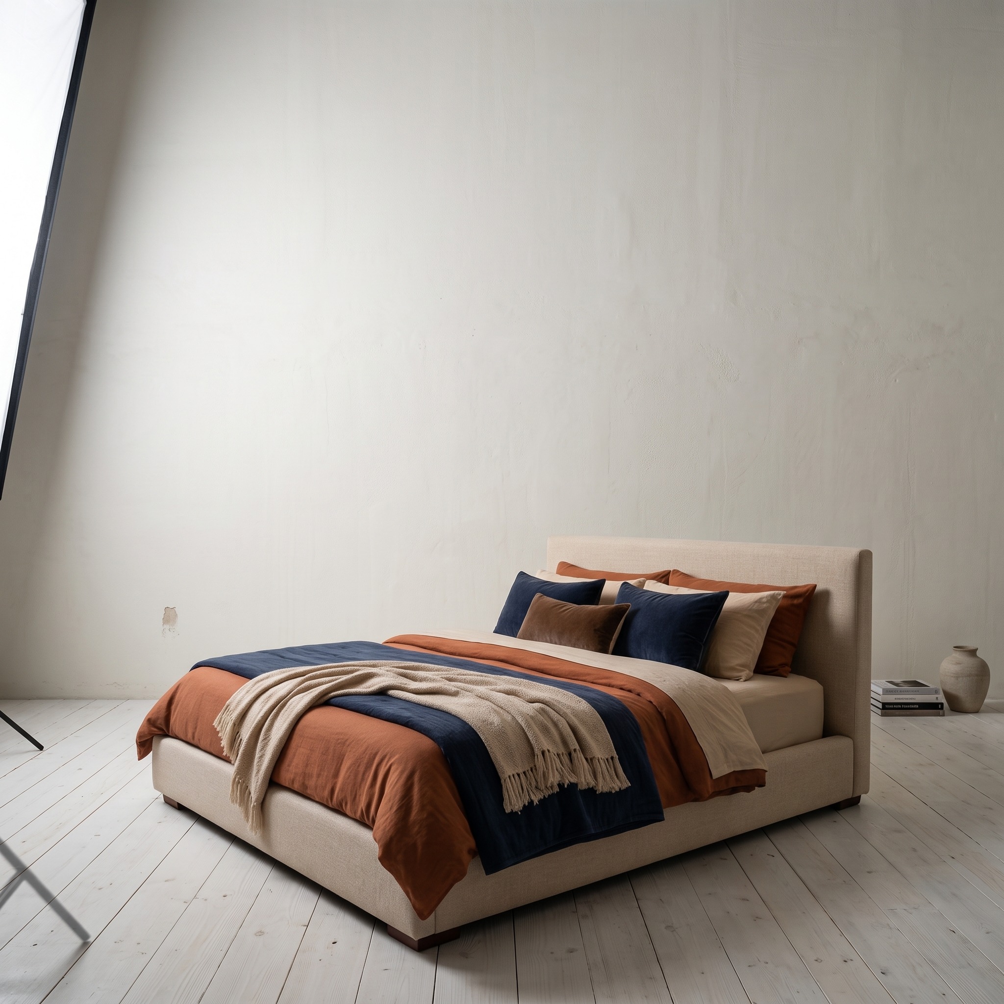 Rustic Sculptural Wood Wall Light for Bedroom Interior