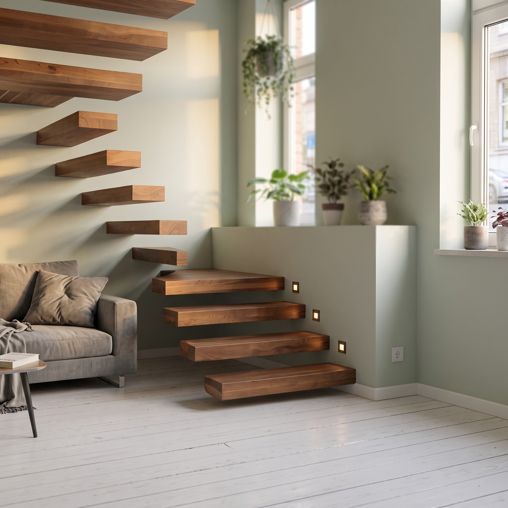 Rustic Solid Wood Stair Best Unique Home Style