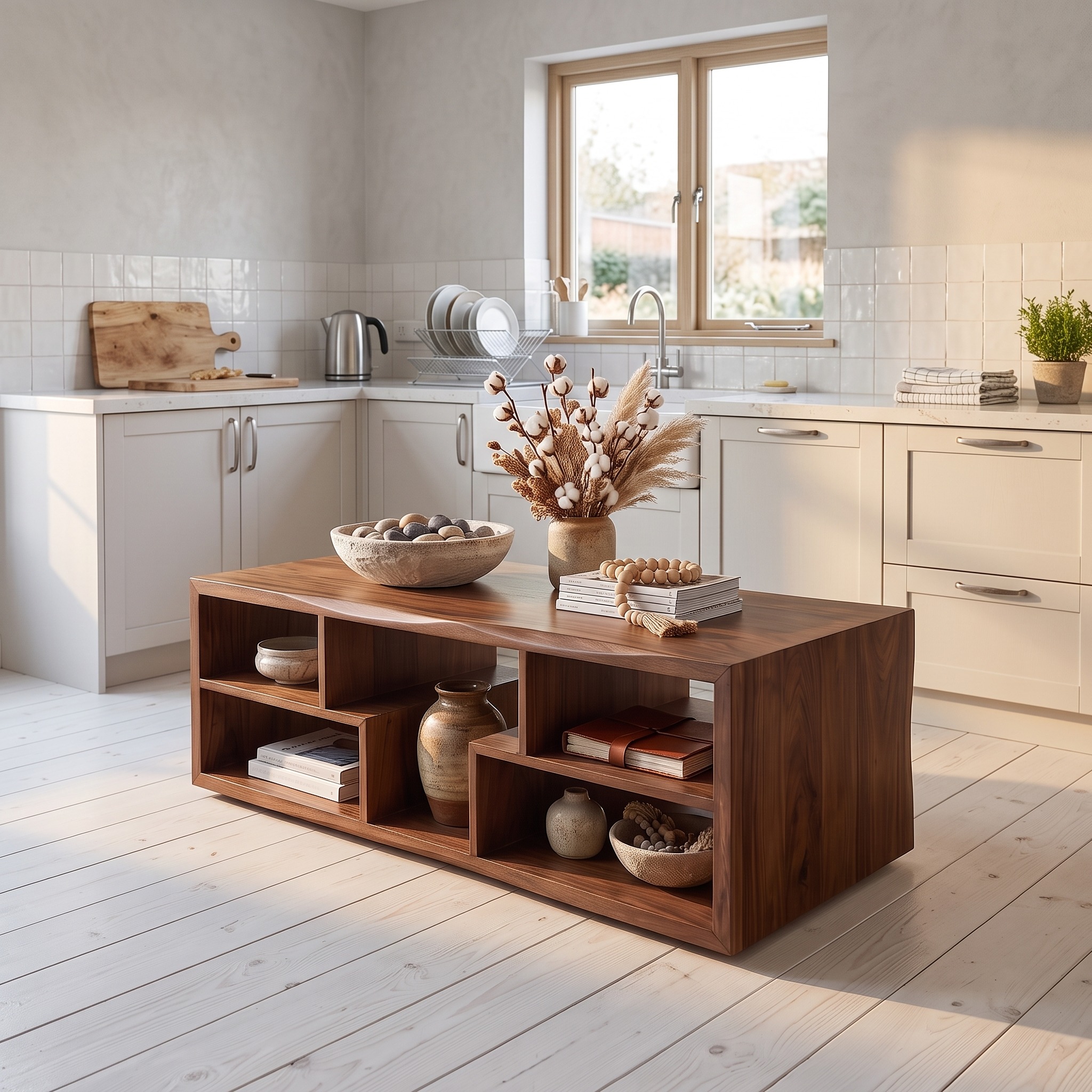 Rustic Storage Coffee Table Modern Farmhouse