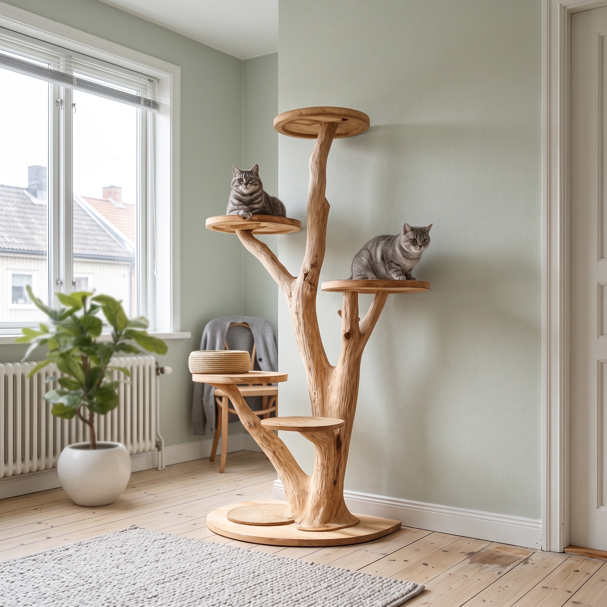 Rustic Tree Cat Tower Living Bedroom
