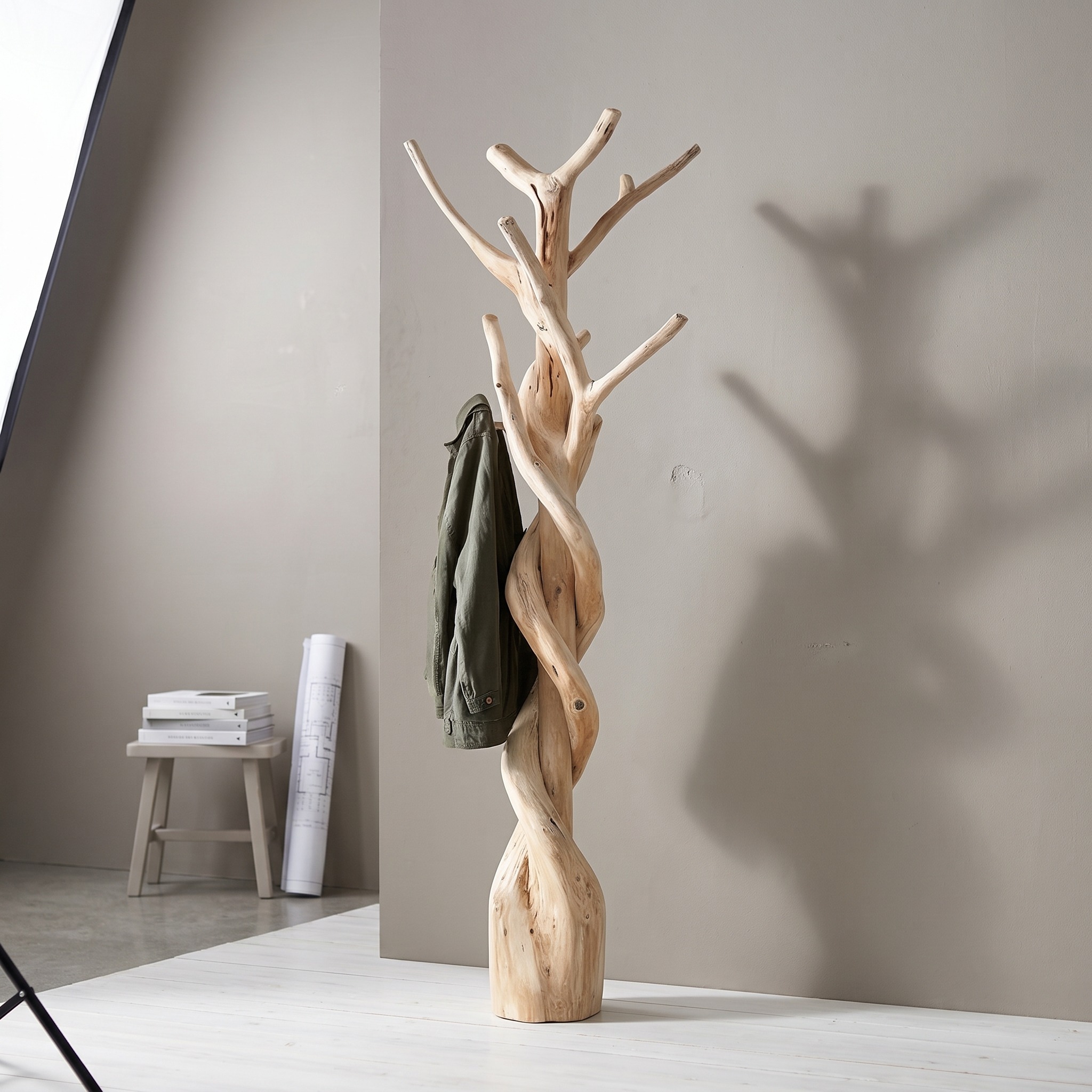 Rustic Tree Coat Rack Lounge Living Room