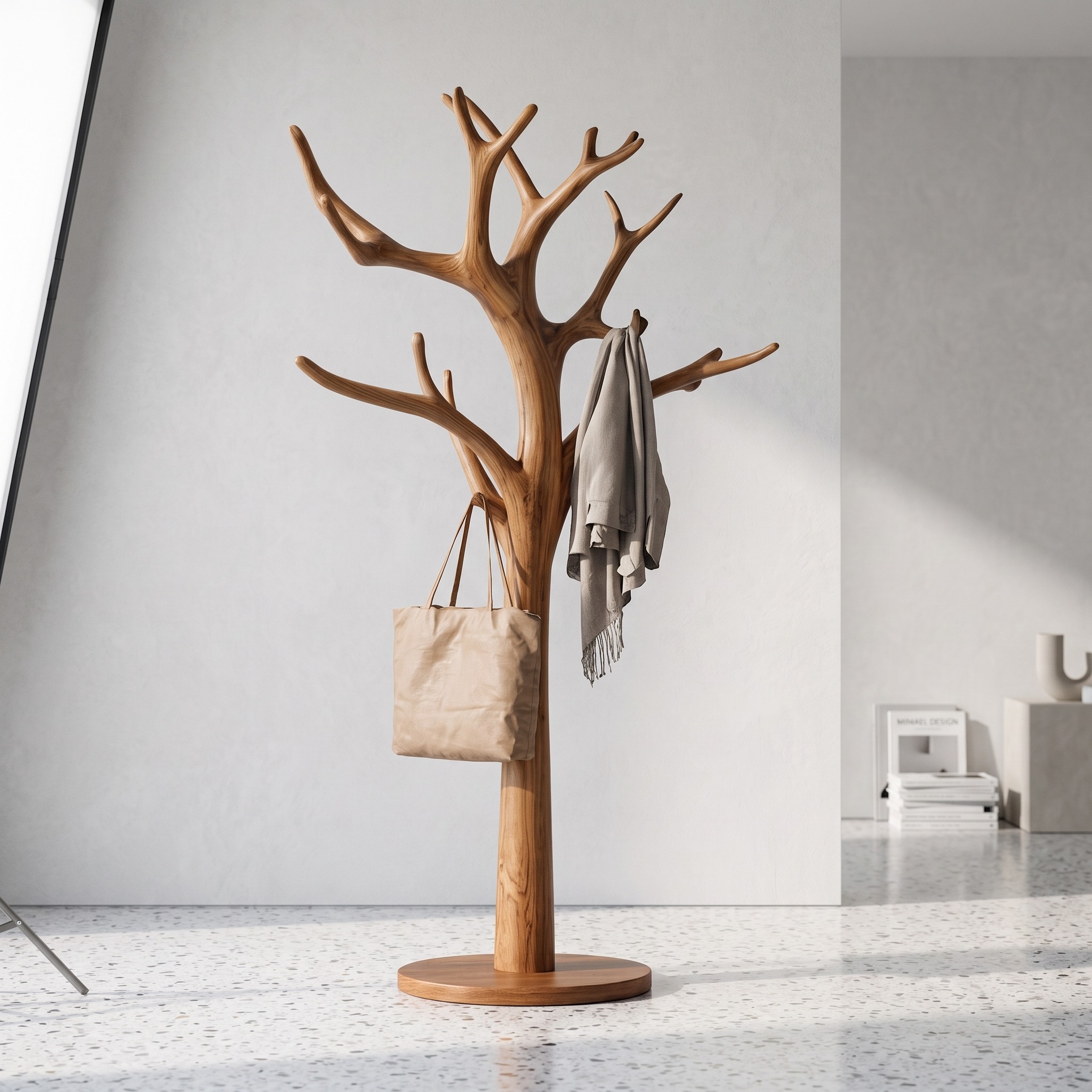 Rustic Tree Coat Stand Entryway Living Room Mudroom
