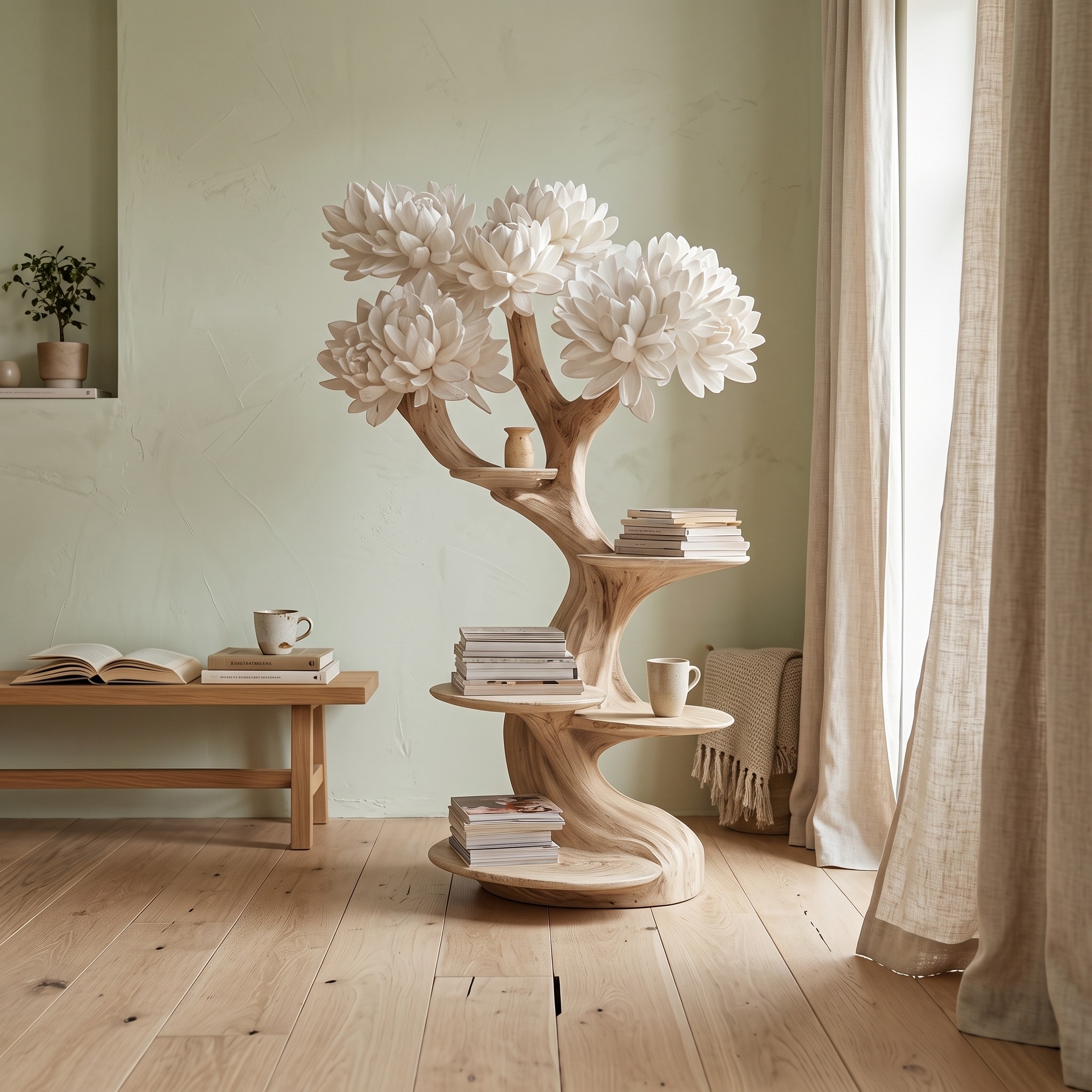 Rustic Tree Nightstand Bedroom Guest Room