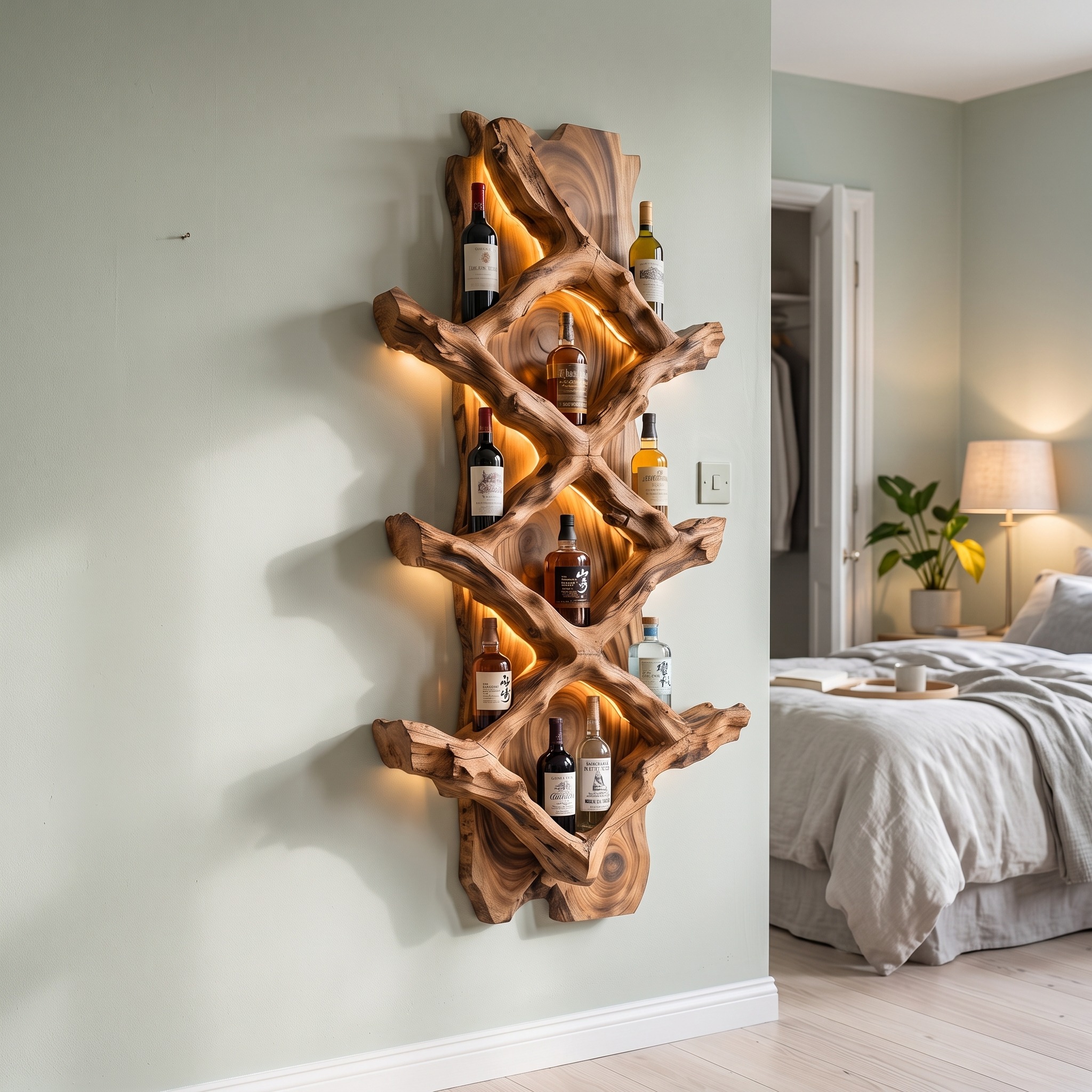 Rustic Wine Holder for Furniture Country Bar Vibe