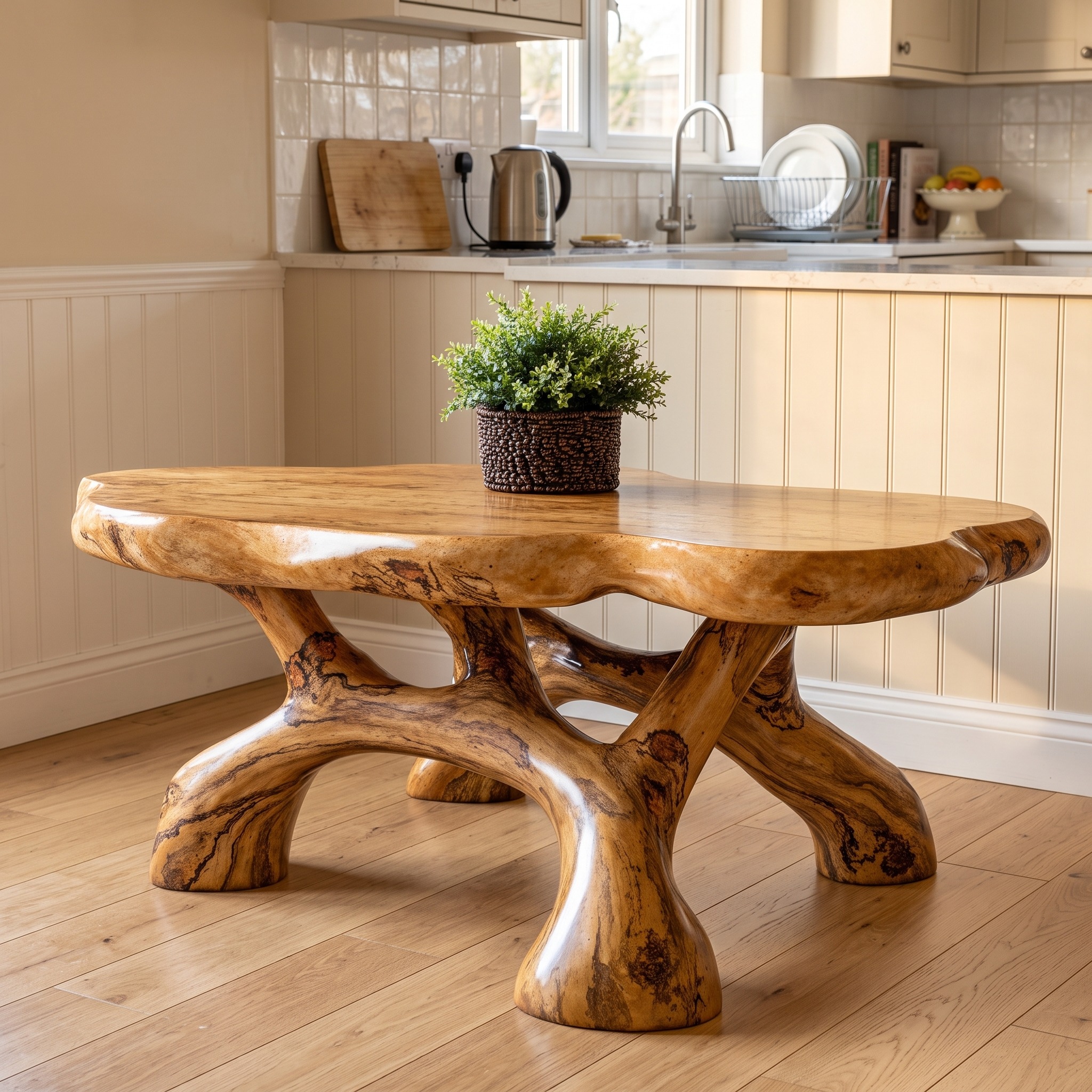 Rustic Wood Coffee Table for Living Room