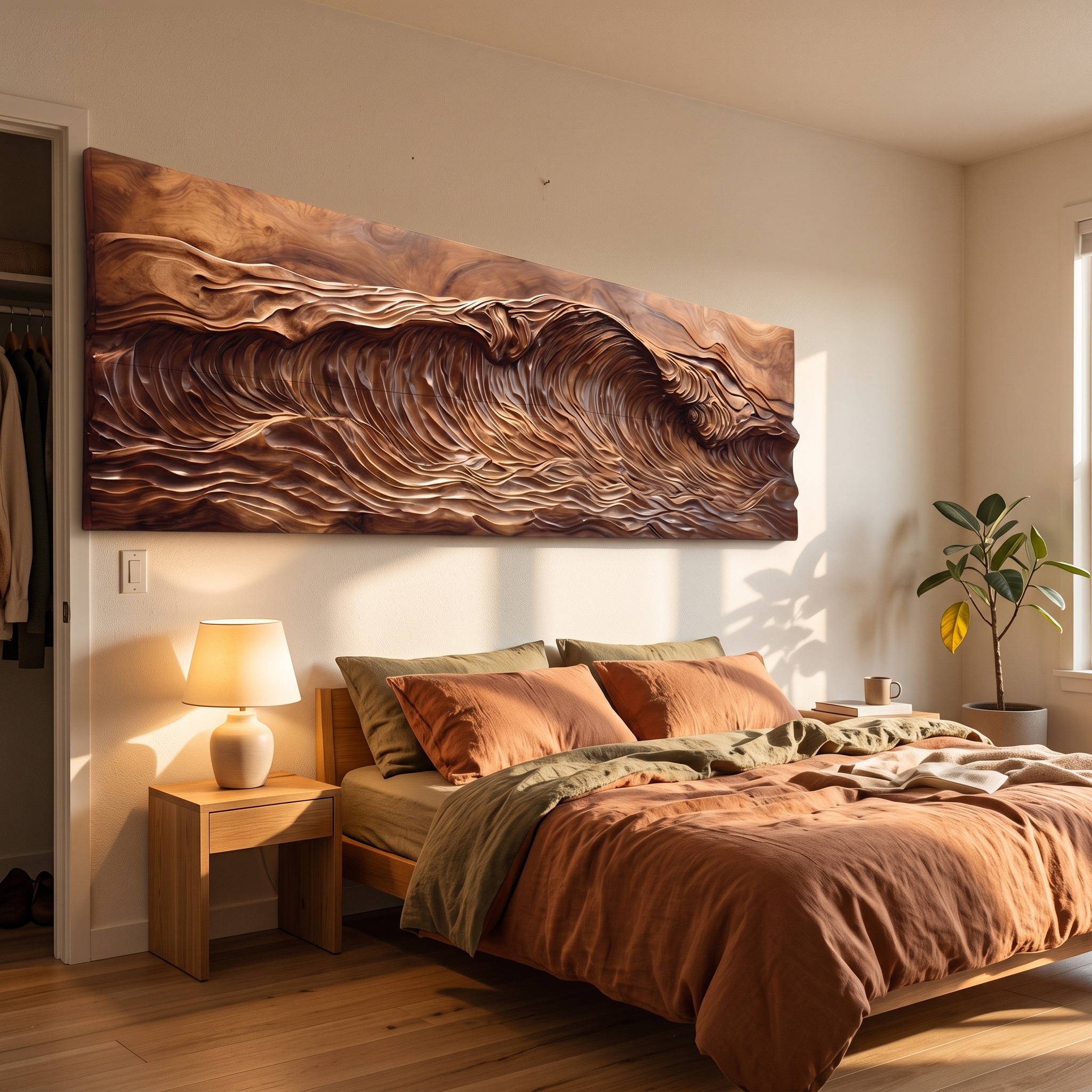 Rustic Wood Relief Wall Decor Living Room and Bedroom