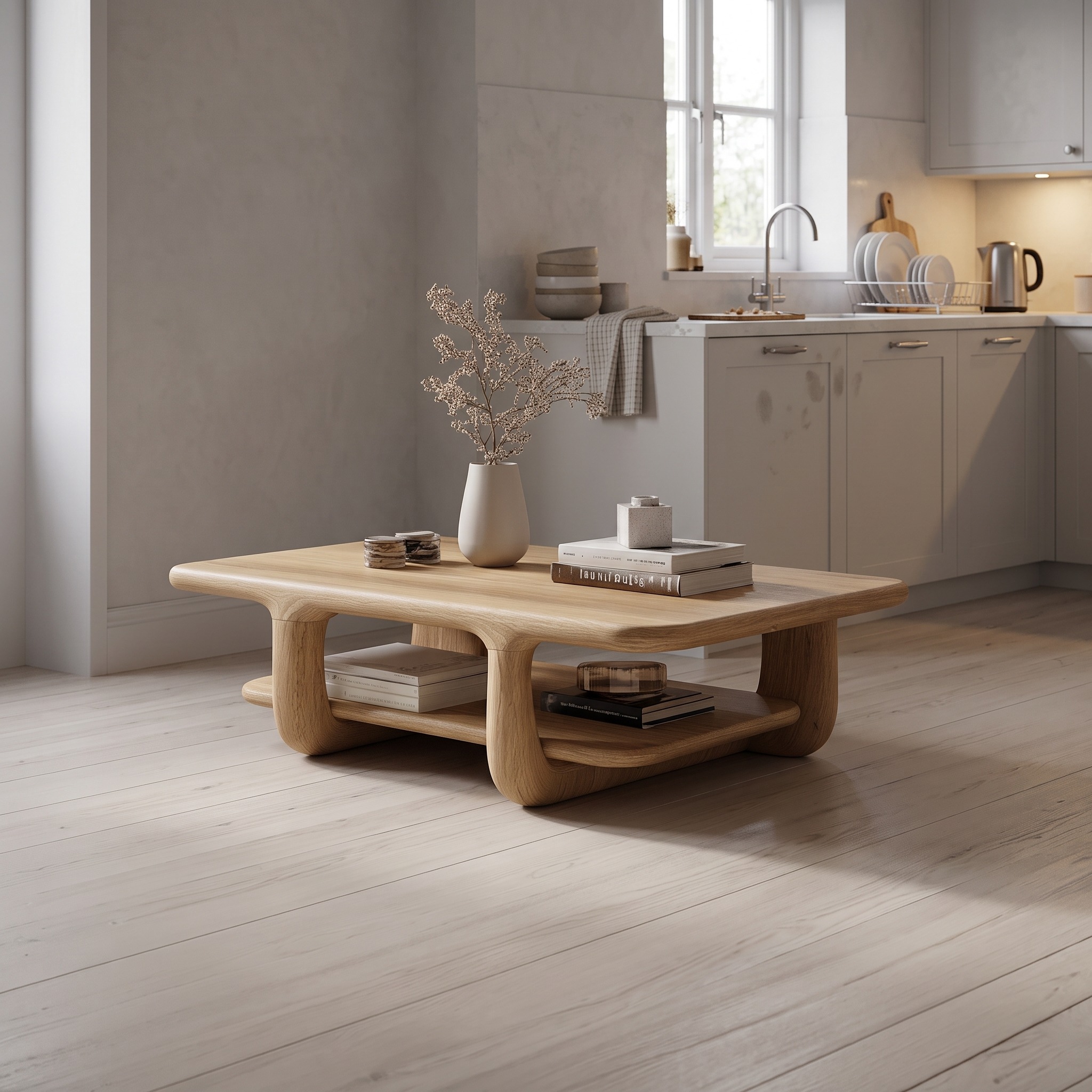 Scandinavian Minimalist Coffee Table Living Room