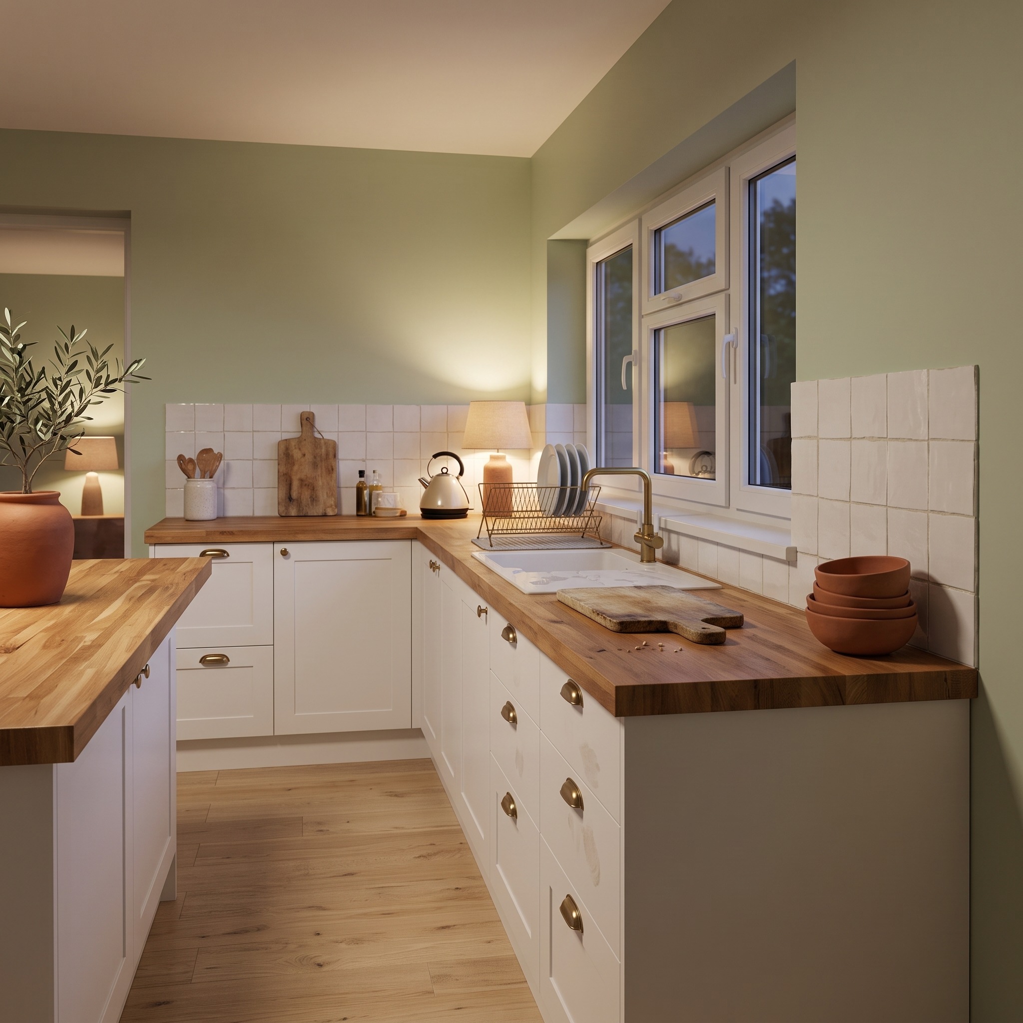 Scandinavian Rustic Kitchen Island Kitchen or Dining Room