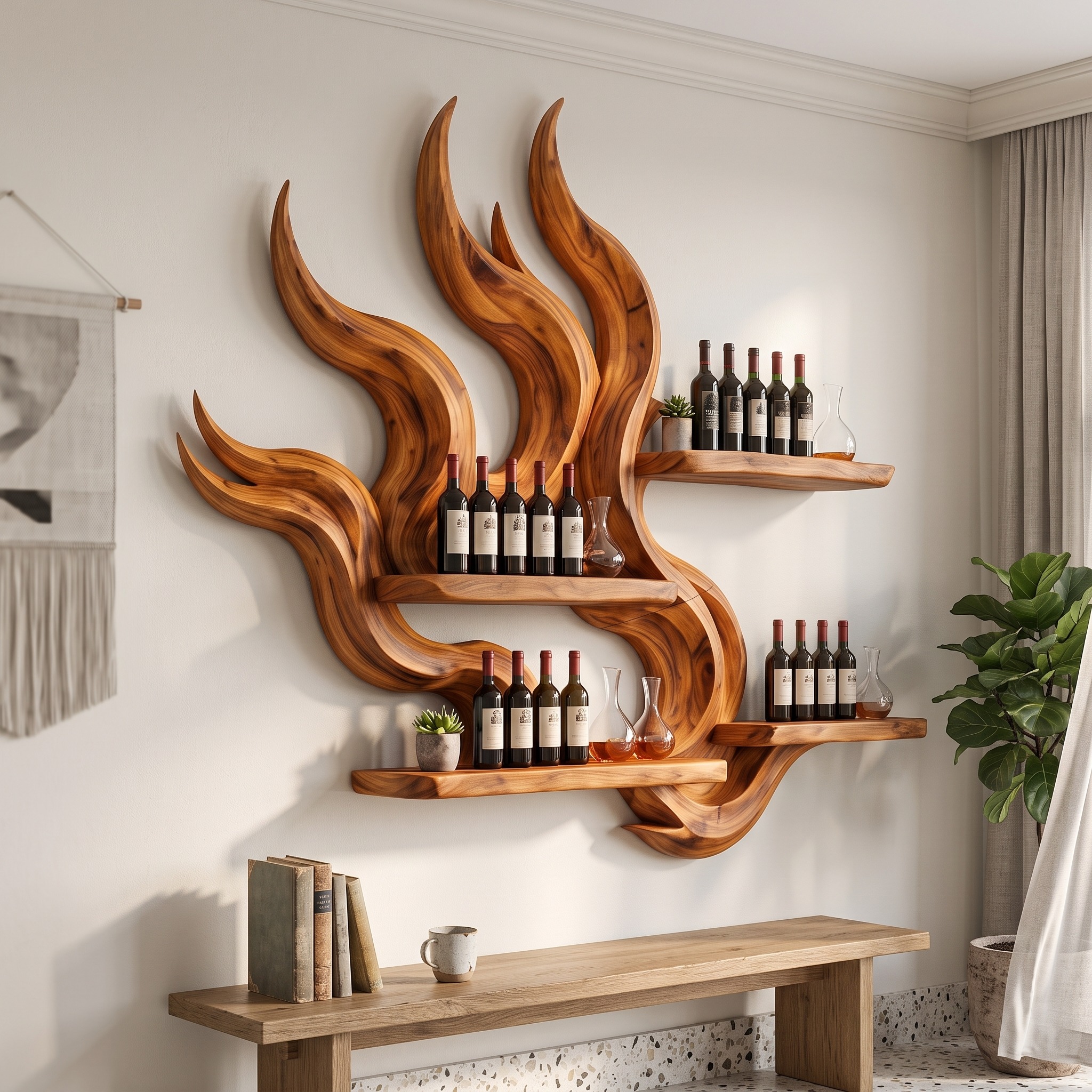 Scandinavian Wine Glass Holder for Home Bar