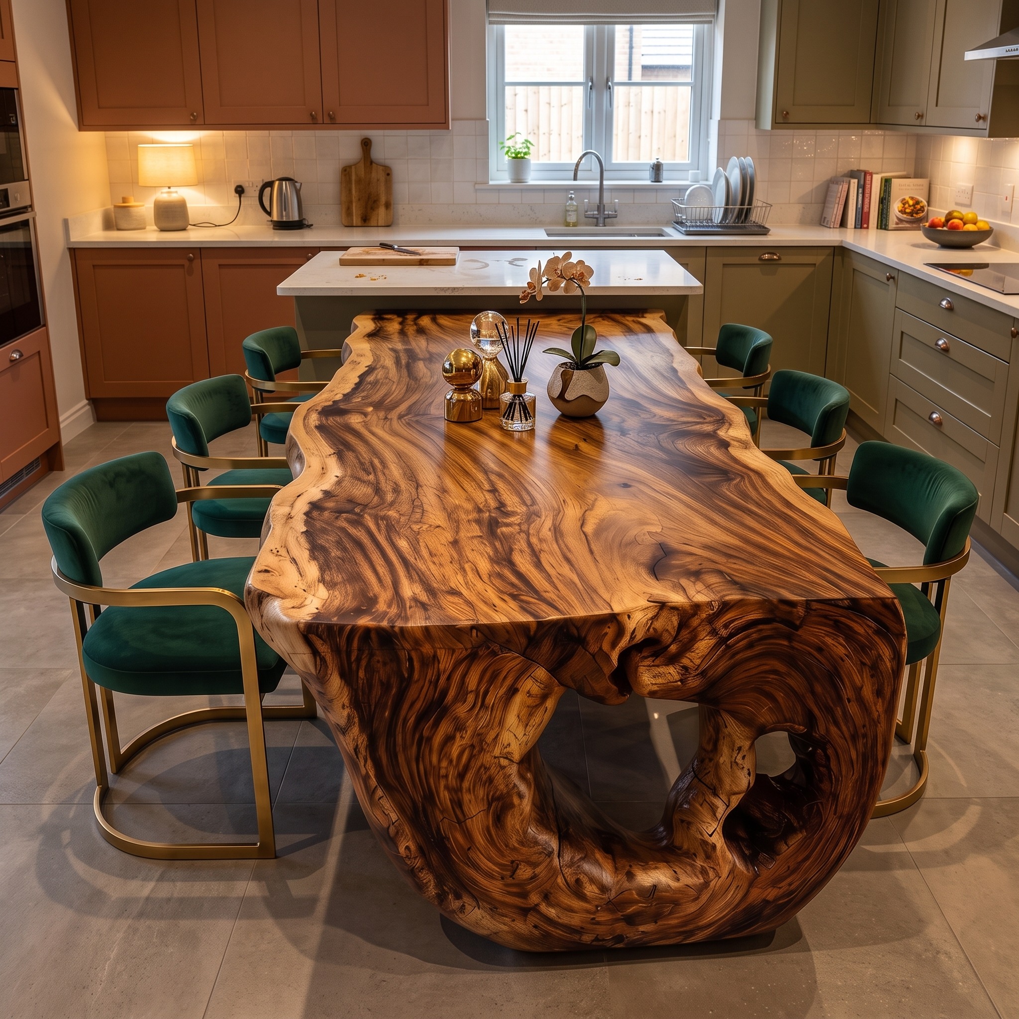 Sculptural Dining Table Top Luxury Dining Room