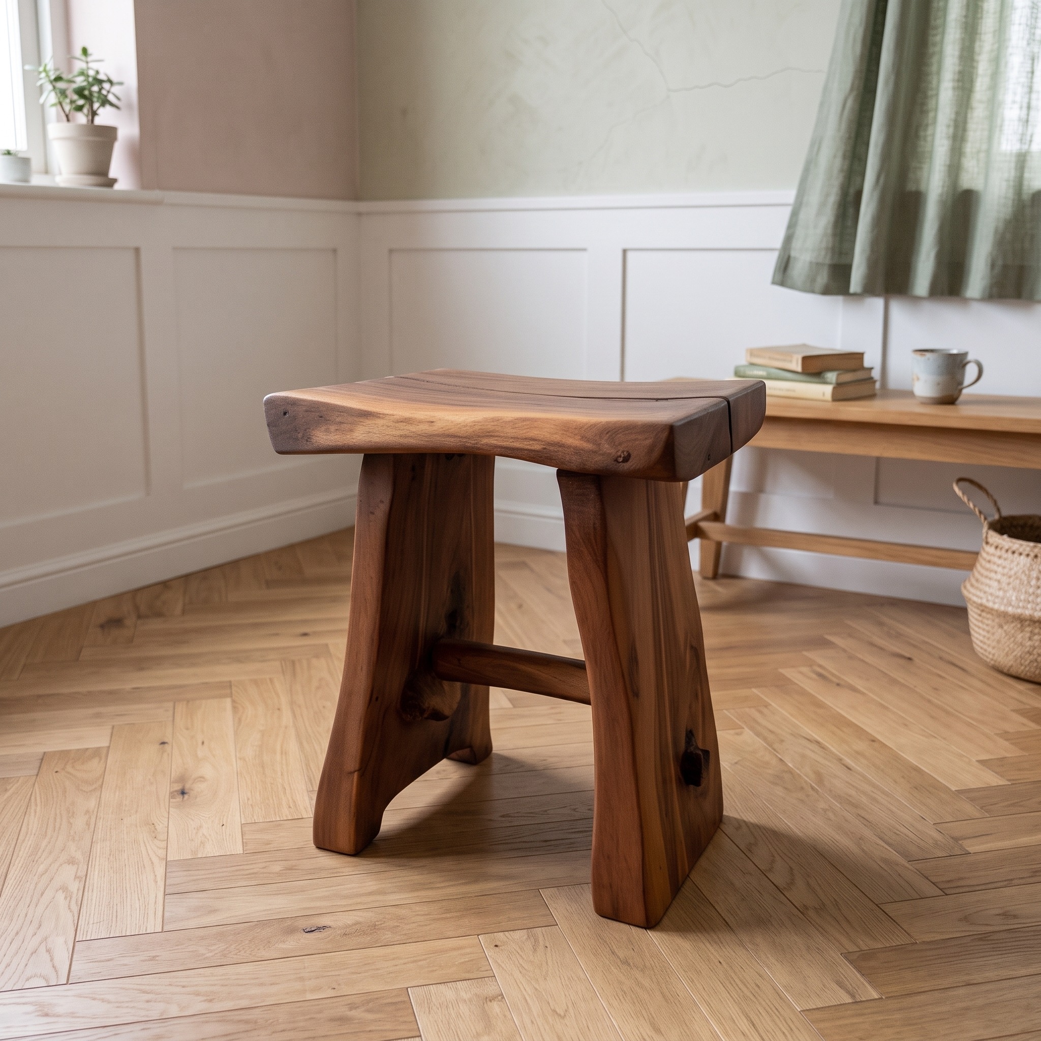 Shower Bench Solid Wood Waterproof Shower Seat