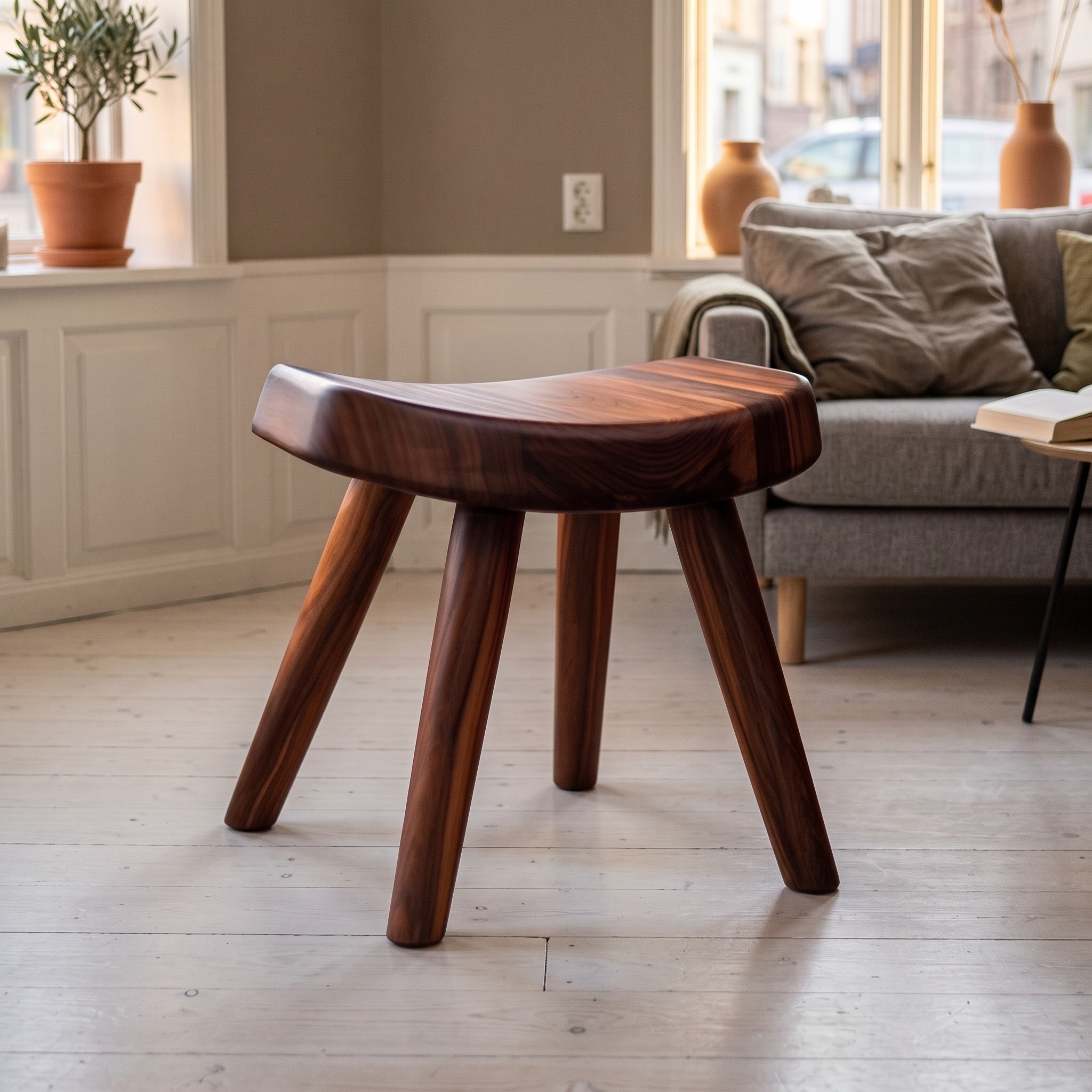 Solid Wood Shower Bench Bath Stool Chair